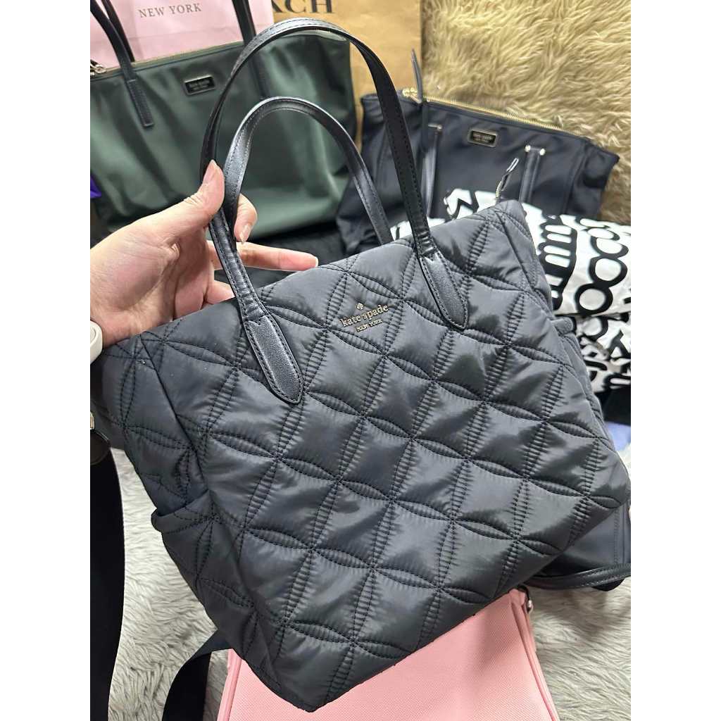 ORIG Preloved KS Chelsea Medium Satchel Nylon Black Bag