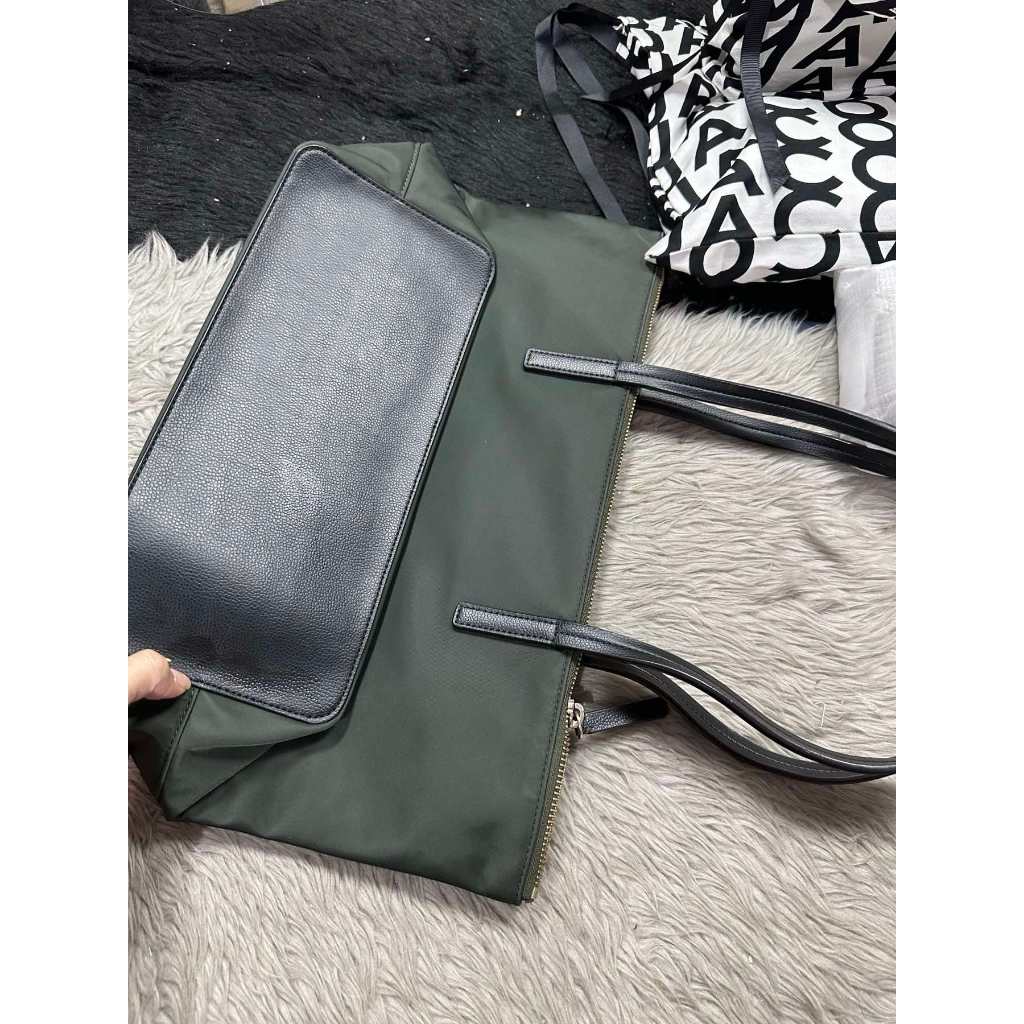 ORIG Preloved KS Wilson Road Margareta Nylon Green Tote Bag