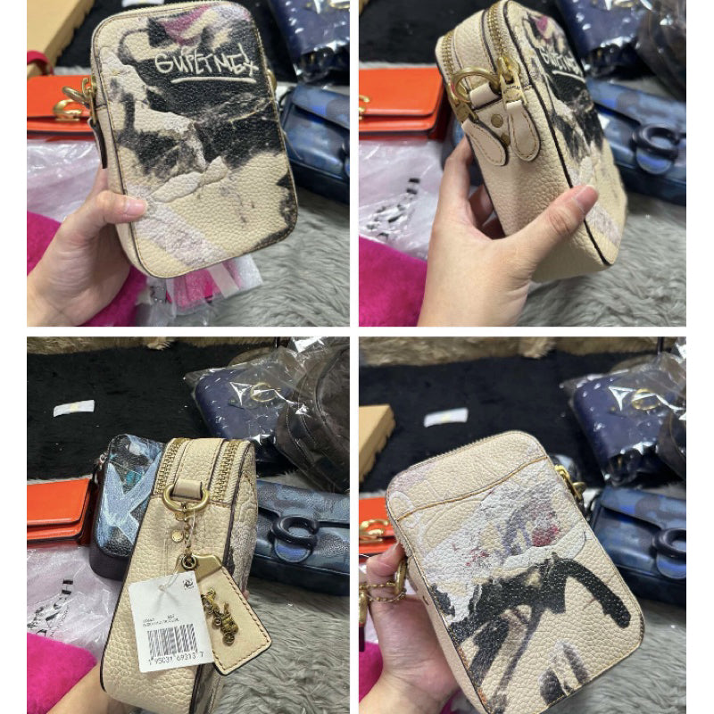 ORIG CCH MEN RETAIL SMALL CHARTER BELT BAG, TABBY, MINT PHONE BAG
