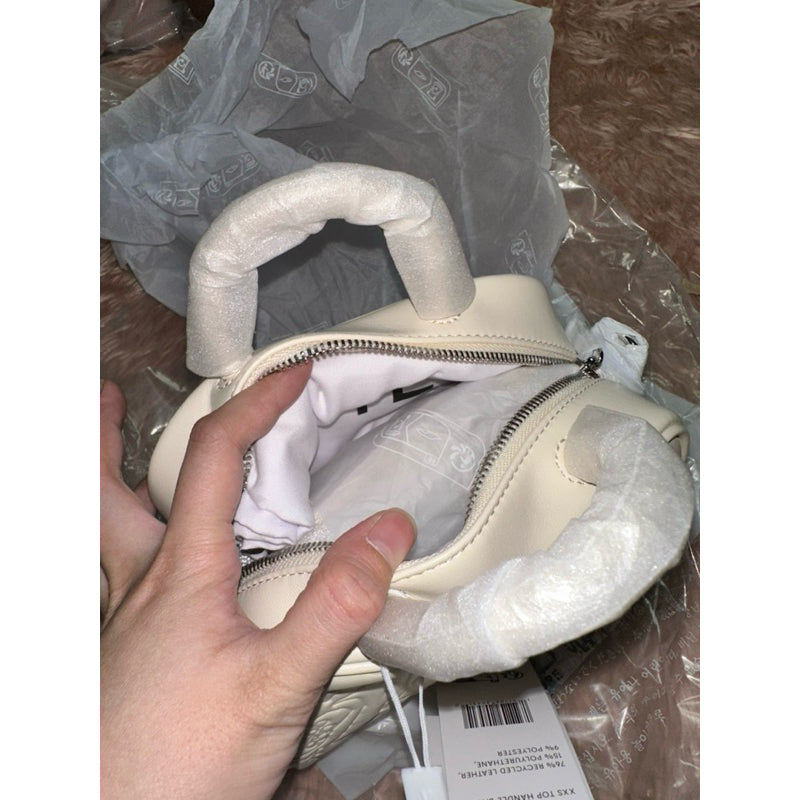 ORIG & IMPORTED LCT Women's Mini Lora Leather Duffle Bag White