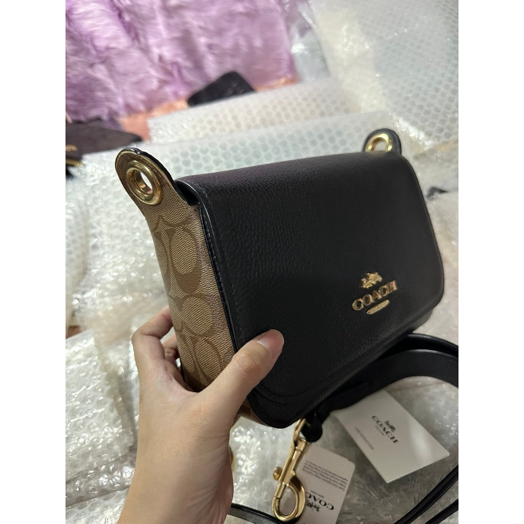 ORIG Preloved CCH RARE Small Jes Messenger Flap Black Bag