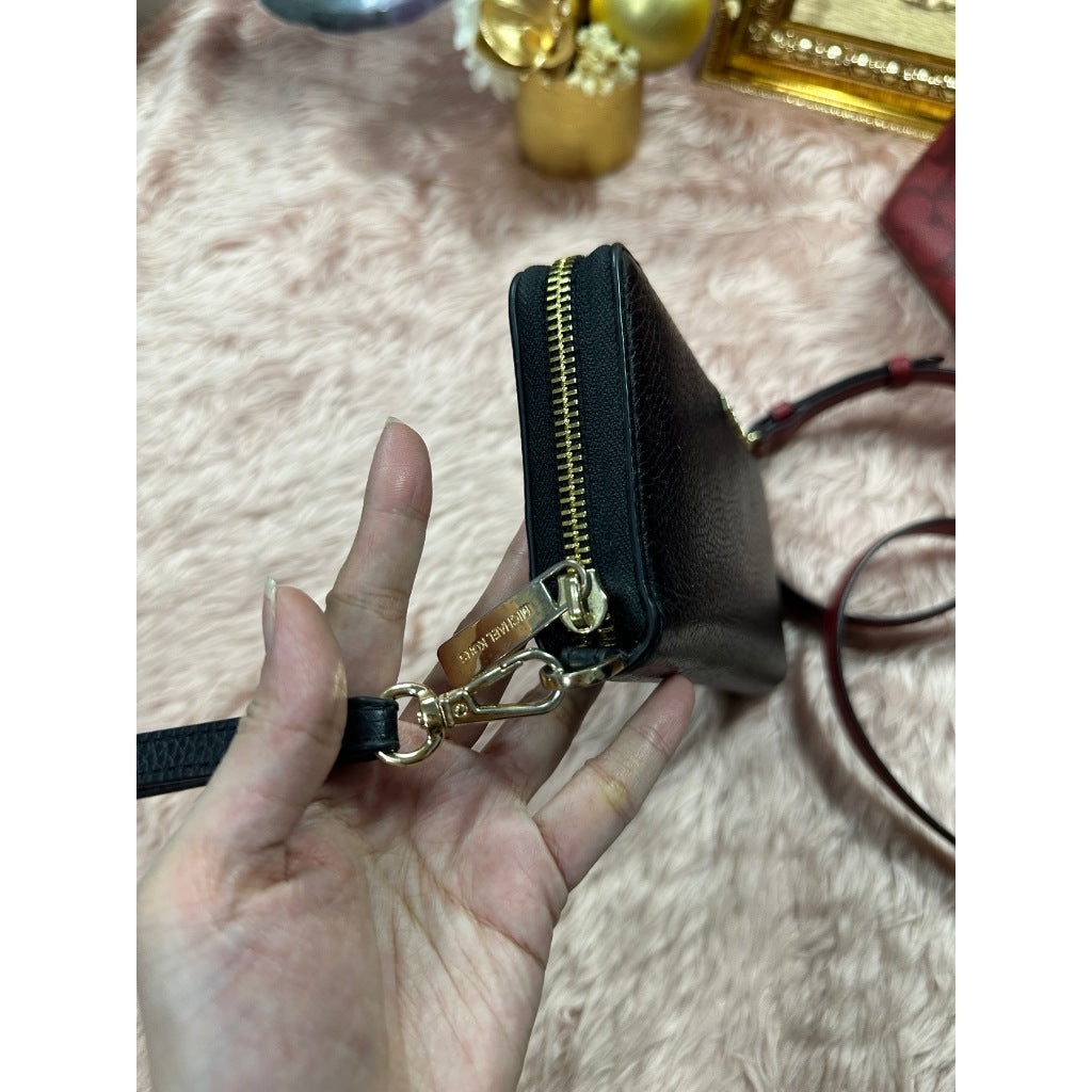 ORIG Preloved MK Leather Continental Long Wallet Wristlet