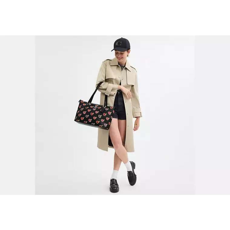 ORIG & IMPORTED C0@CH Gallery Tote Bag With Heart Bolt Print
