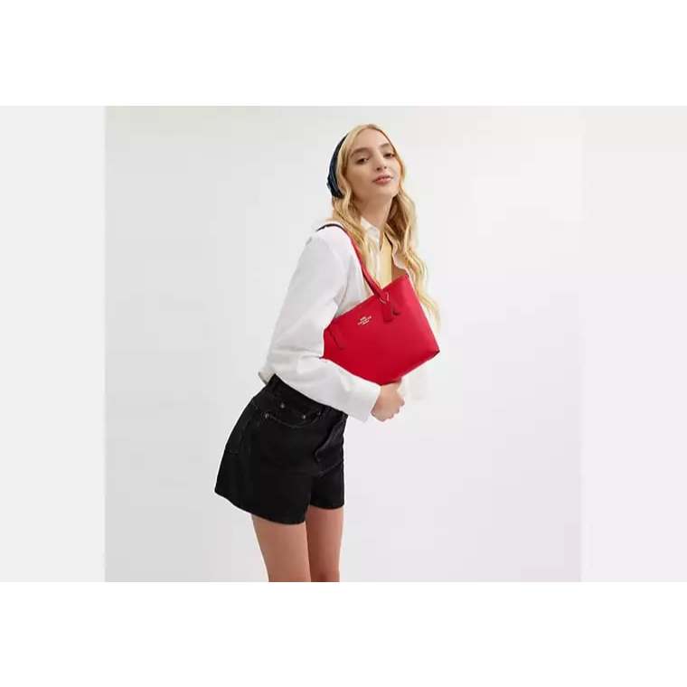 ORIG & IMPORTED CCH Small City Tote Bag Red & Brown