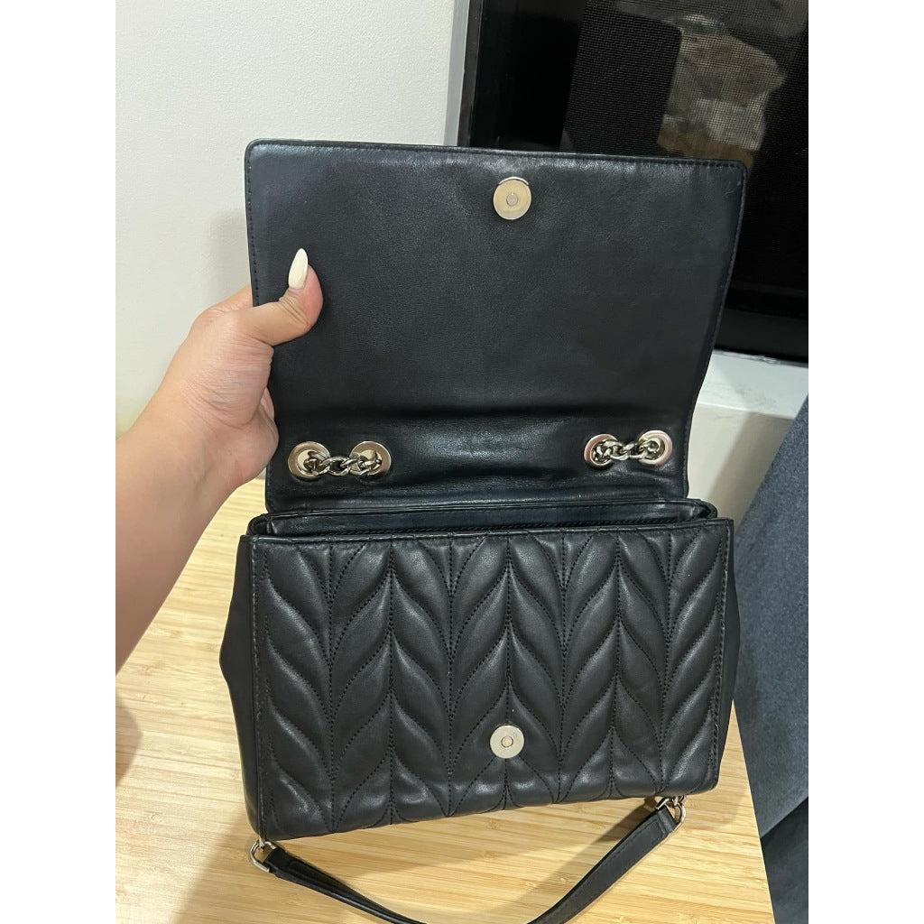 ORIG Preloved KS Medium Briar Lane Quilted Emelyn Black Bag