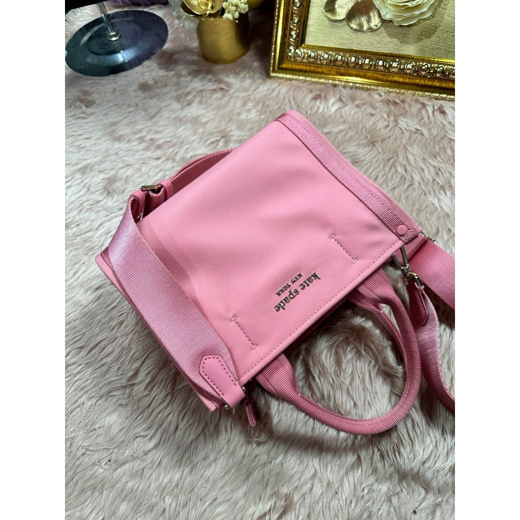 ORIG Preloved KS The Little Better Sam Nylon Mini Tote Pink Bag