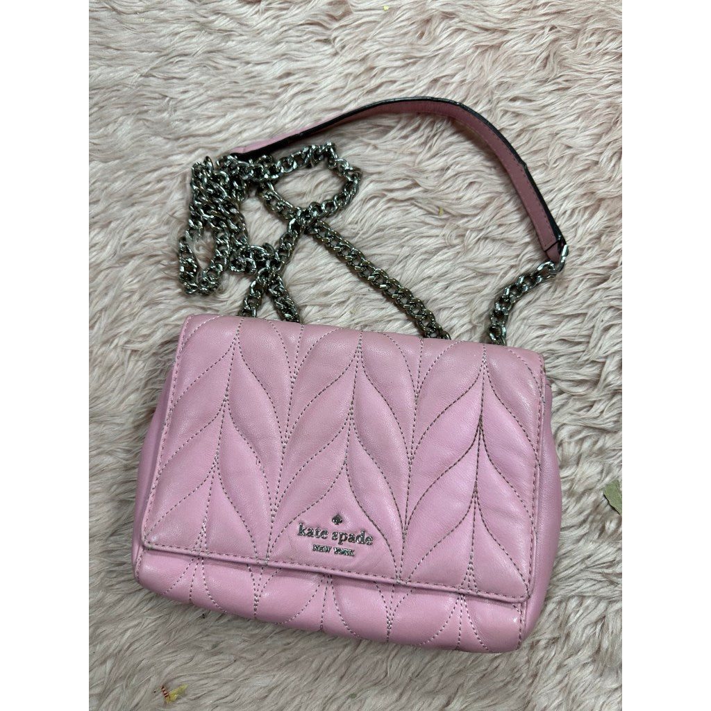 ORIG Preloved KS Mini Emelyn Briar Lane Quilted Crossbody Bag Pink
