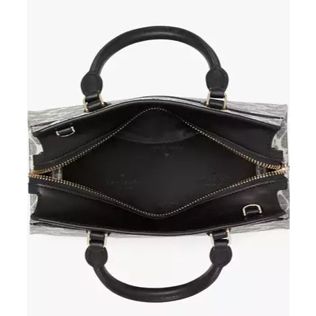 ORIG & IMPORTED KS Signature Spade Flower Small Satchel Bag Black
