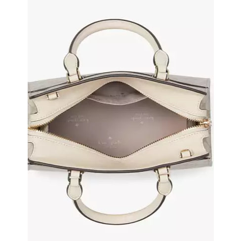 ORIG & IMPORTED KS Signature Spade Flower Small Satchel Bag Dark Beige