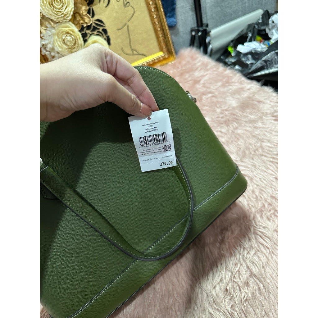 ORIG & IMPORTED KS Sadie Medium Dome Satchel Enchanted Green Bag