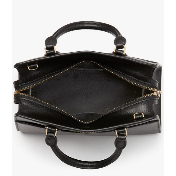 ORIG & IMPORTED KS Madison Small Satchel Bag in Beige / Black