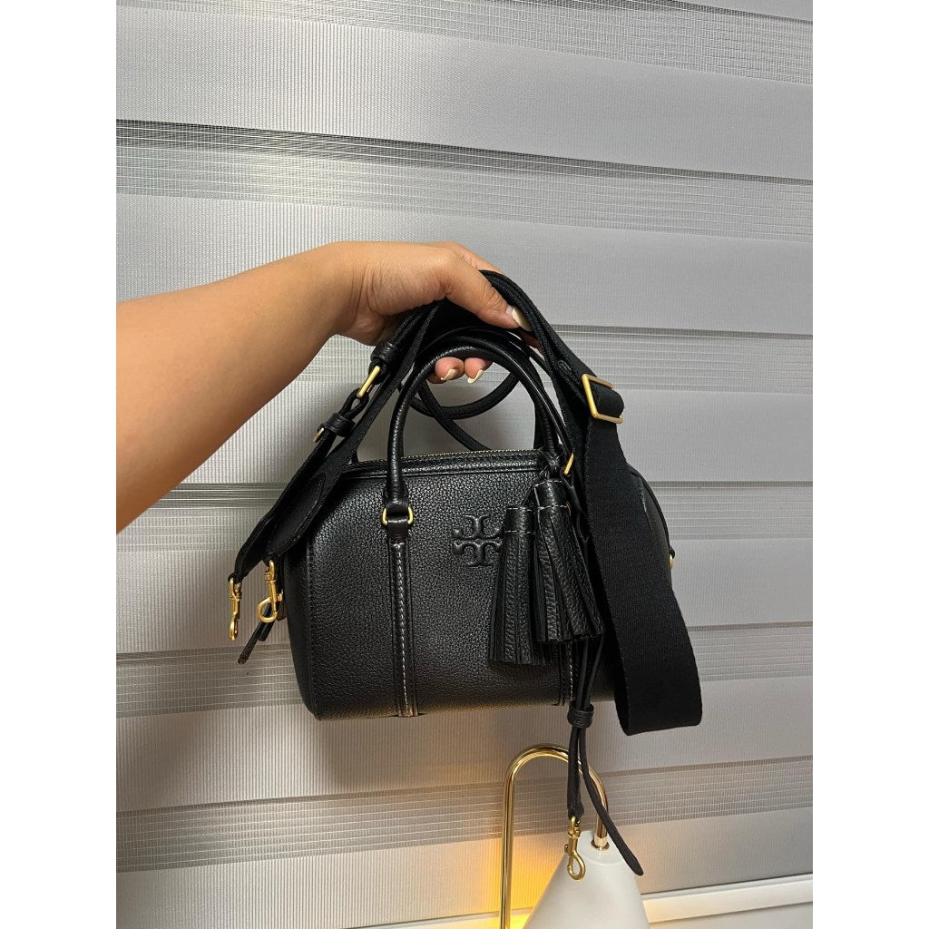 ORIG & IMPORTED TB Mini Thea Satchel Dome Duffle Black Bag