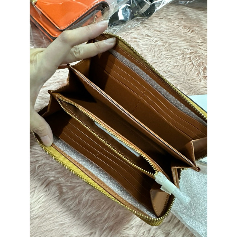 ORIG & IMPORTED CCH Retail Buttercup Yellow Accordion Zip Long Wallet