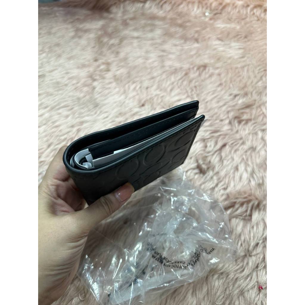 ORIG & IMPORTED CCH 3 in 1 Compact Signature Leather Black Men's Wallet