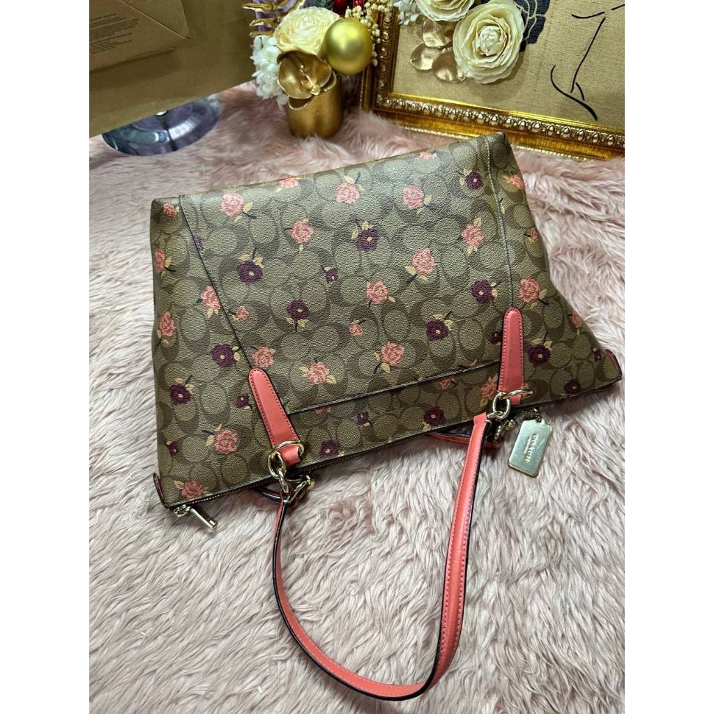 ORIG Preloved CCH Ava Tote Large Floral Brown Bag