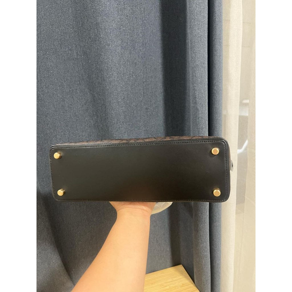 ORIG & IMPORTED CCH Katy Satchel In Signature Canvas Brown Bag