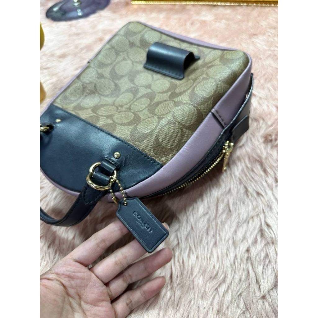 ORIG Preloved CCH Andi Mini Convertible Backpack Brown/Purple Bag