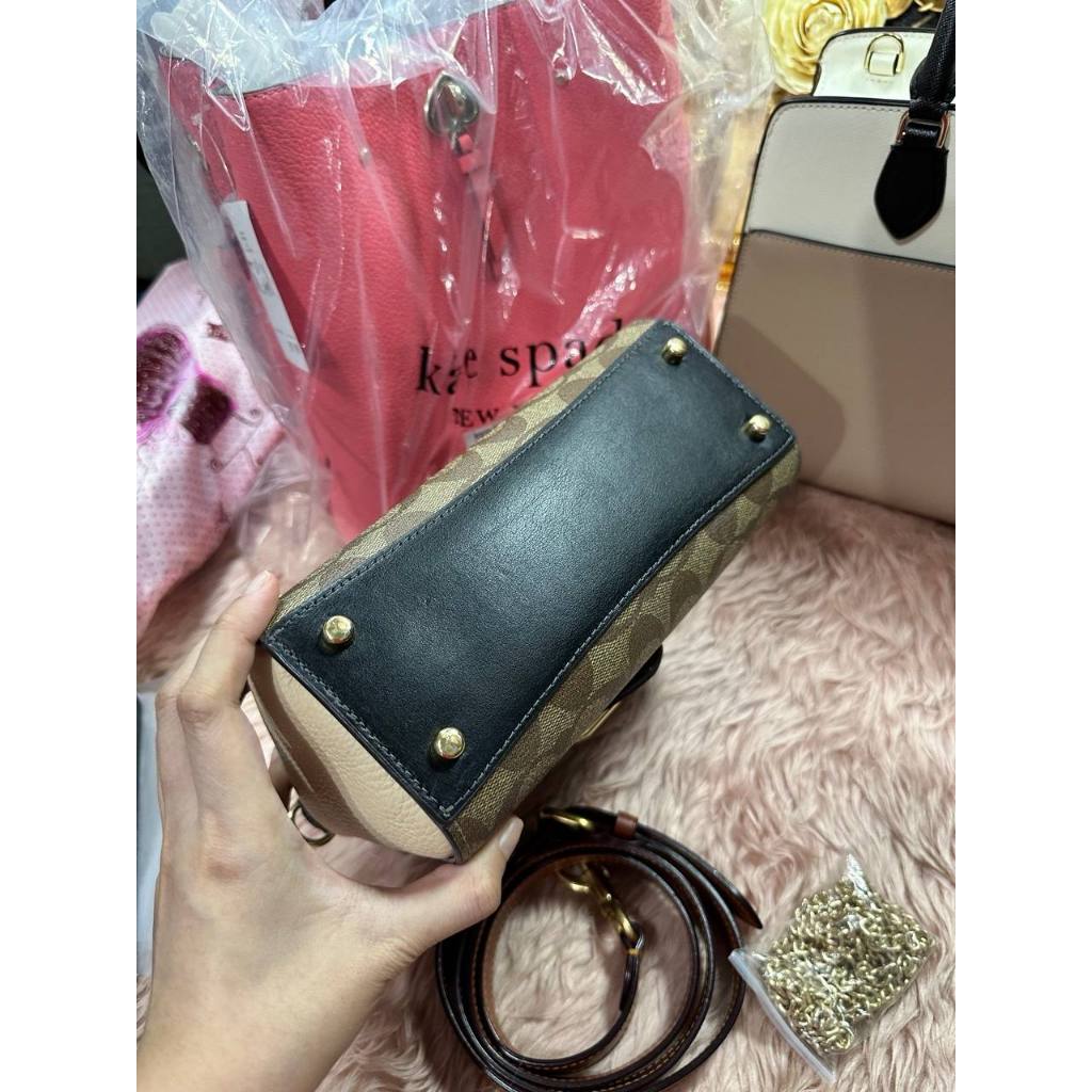ORIG Preloved CCH Morgan Top Handle Satchel Bag Brown