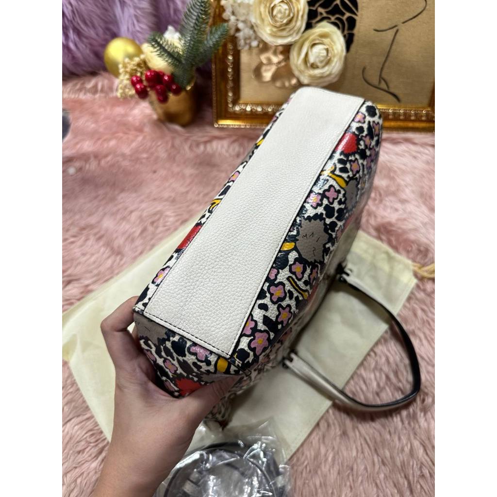 ORIG Preloved CCH Prairie Satchel Floral Print White Bag