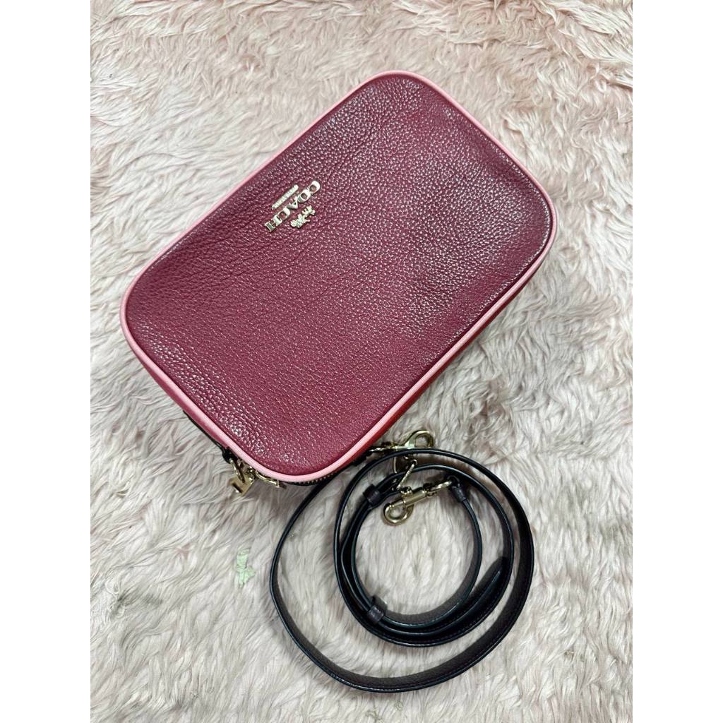 ORIG Preloved CCH Rare Jes Crossbody Double Zip Bag In Colorblock Red