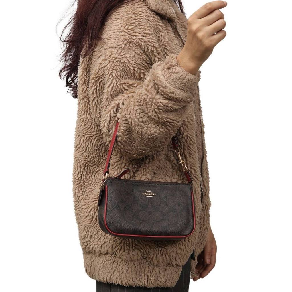 ORIG & IMPORTED CCH Nolita 19 Wristlet Small Brown/Red Bag