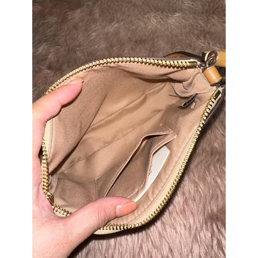 ORIG Preloved CCH Nolita 19 In Signature Canvas Small Khaki Saddle Bag
