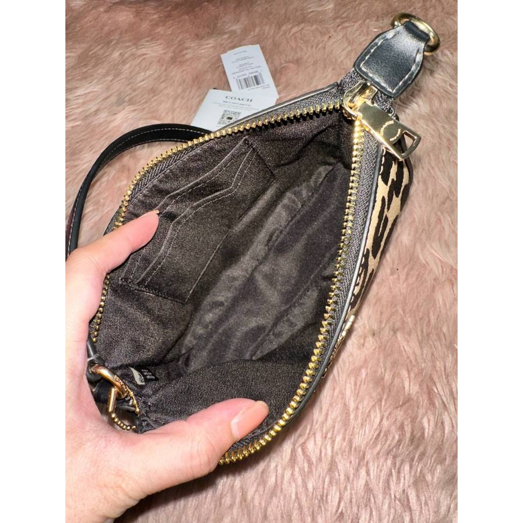 ORIG Preloved CCH Nolita 19 In Signature Canvas Small Leopard Print Brown Bag