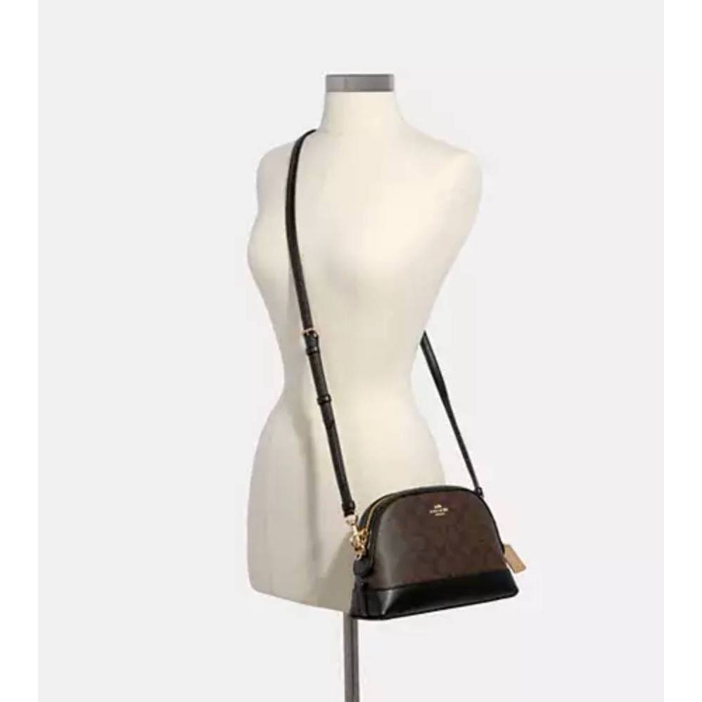 ORIG Preloved CCH Dome Crossbody Signature Brown Black Small Bag