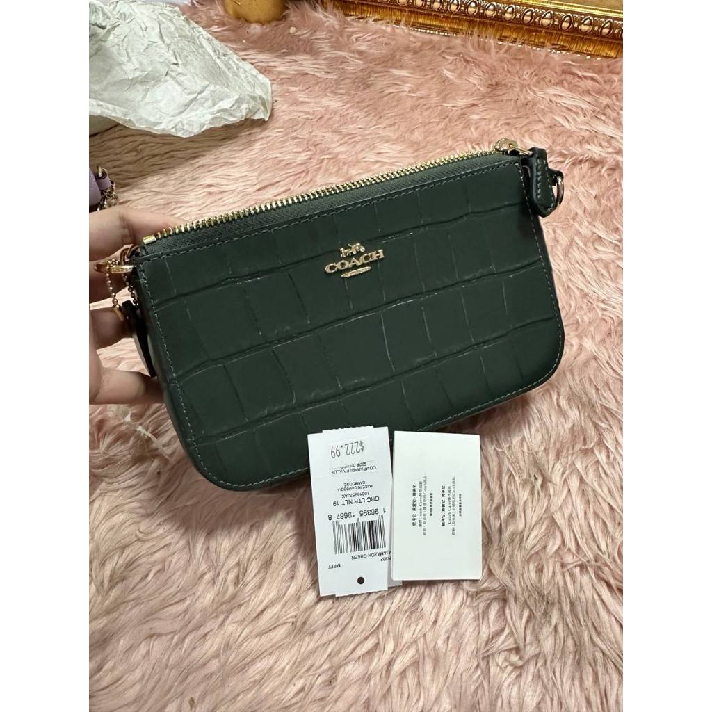 ORIG & IMPORTED CCH Nolita 19 Croc Green Chain Shoulder Bag