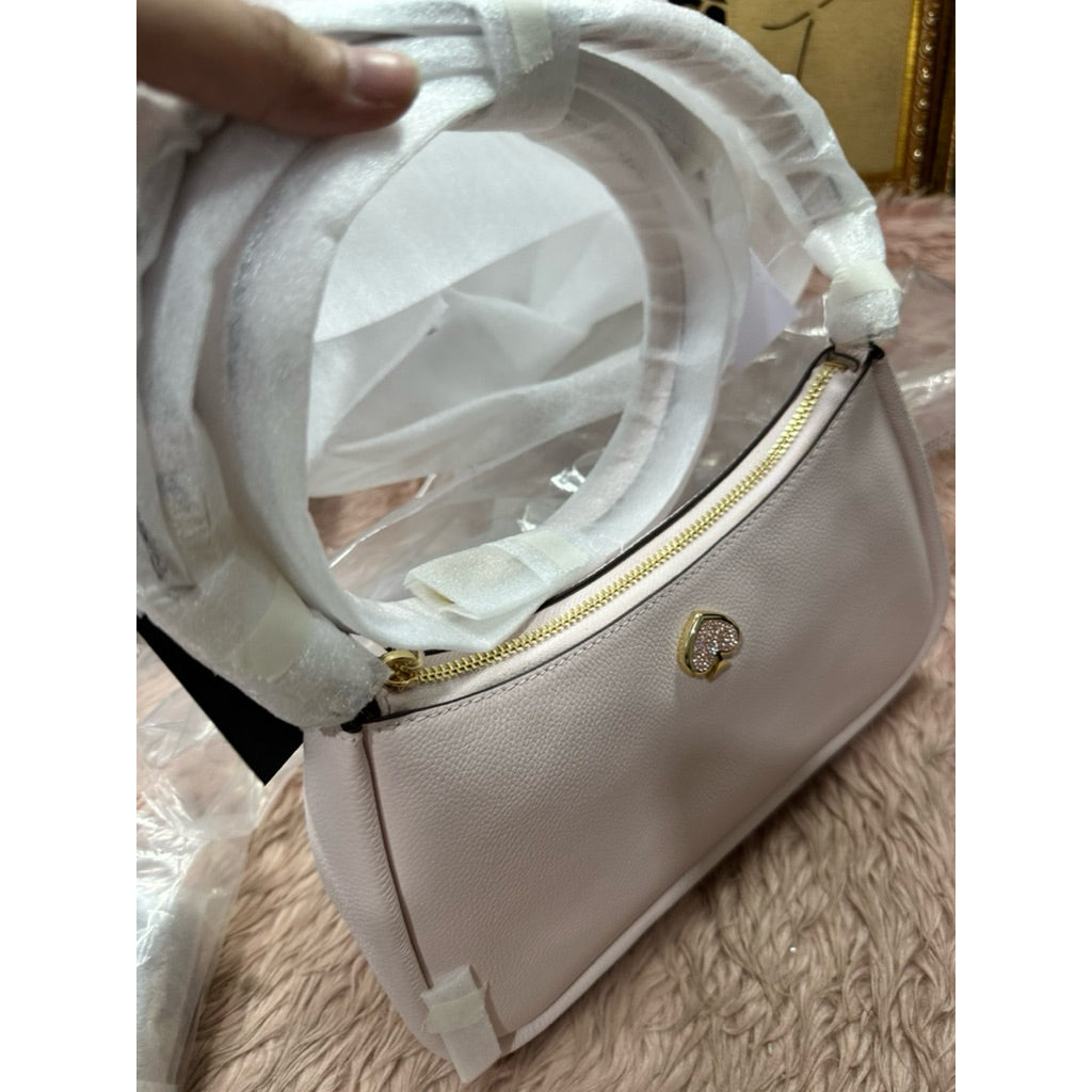 ORIG & IMPORTED KS Kayla Embellished Spade Convertible Shoulder Bag Light Pink