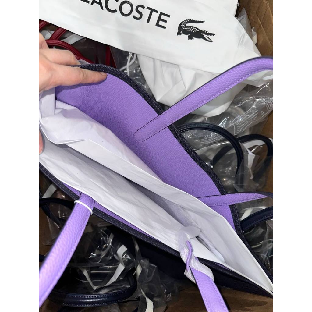 ORIG & IMPORTED LCT Anna Reversible Large Tote Bag With Pouch Purple