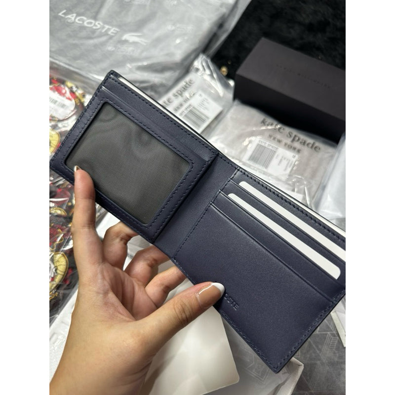 ORIG & IMPORTED LCT Men's Fitzgerald Leather Billfold Wallet Black Blue NH1407FG