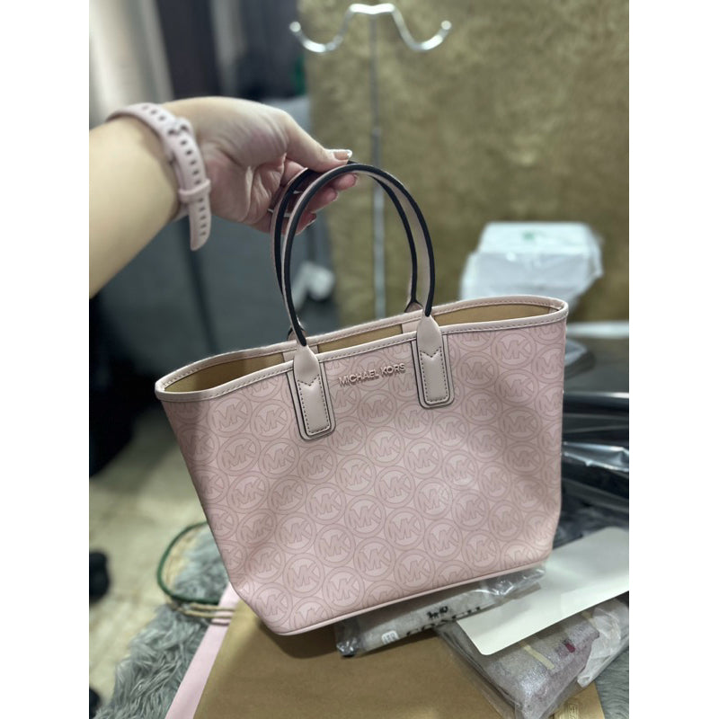 MK Jodie Small Logo Jacquard Tote Bag