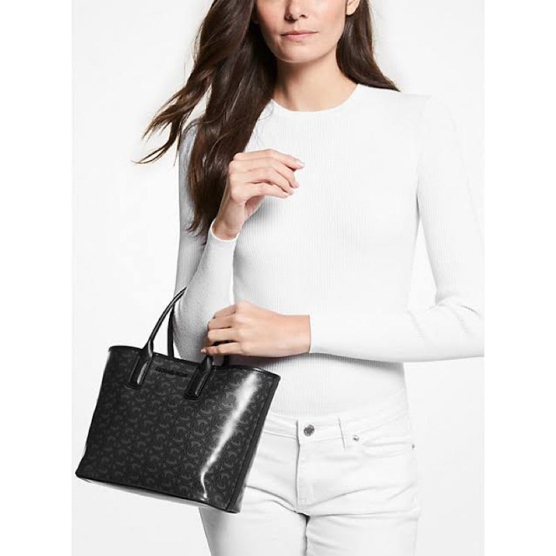 MK Jodie Small Logo Jacquard Tote Bag