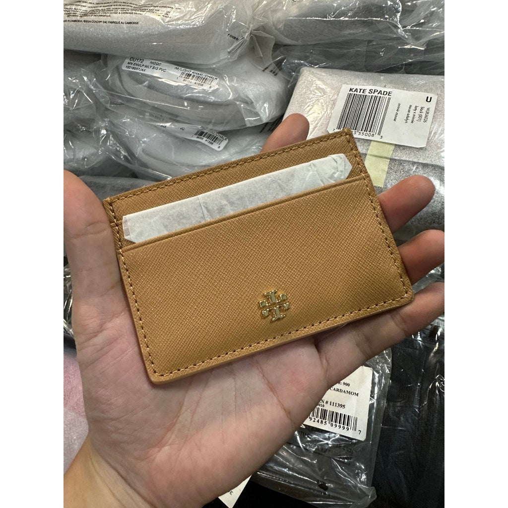 ORIG & IMPORTED TB Emerson Slim Card Case Small Wallet Brown