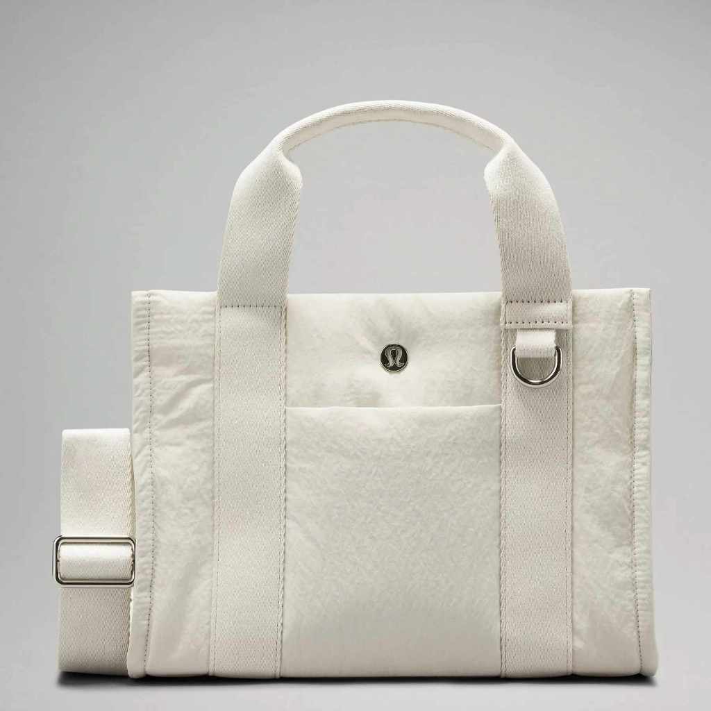 ORIG & IMPORTED Lululemon Boxy Mini Tote Top Handle Small Bag 4.5L Nylon White Cream