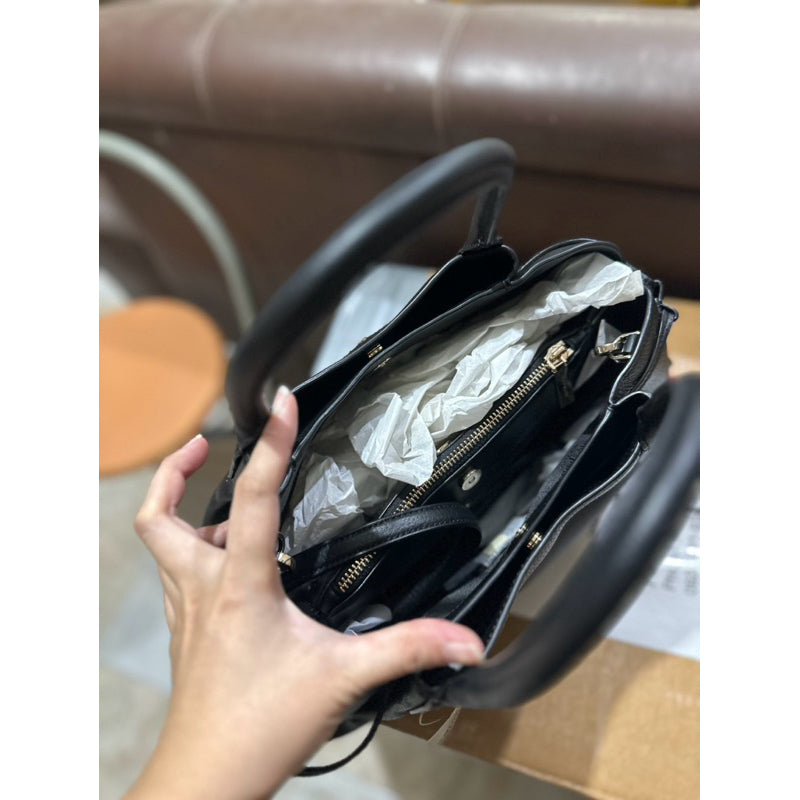 ORIG & IMPORTED KS Dumpling Large Satchel Bag BLACK