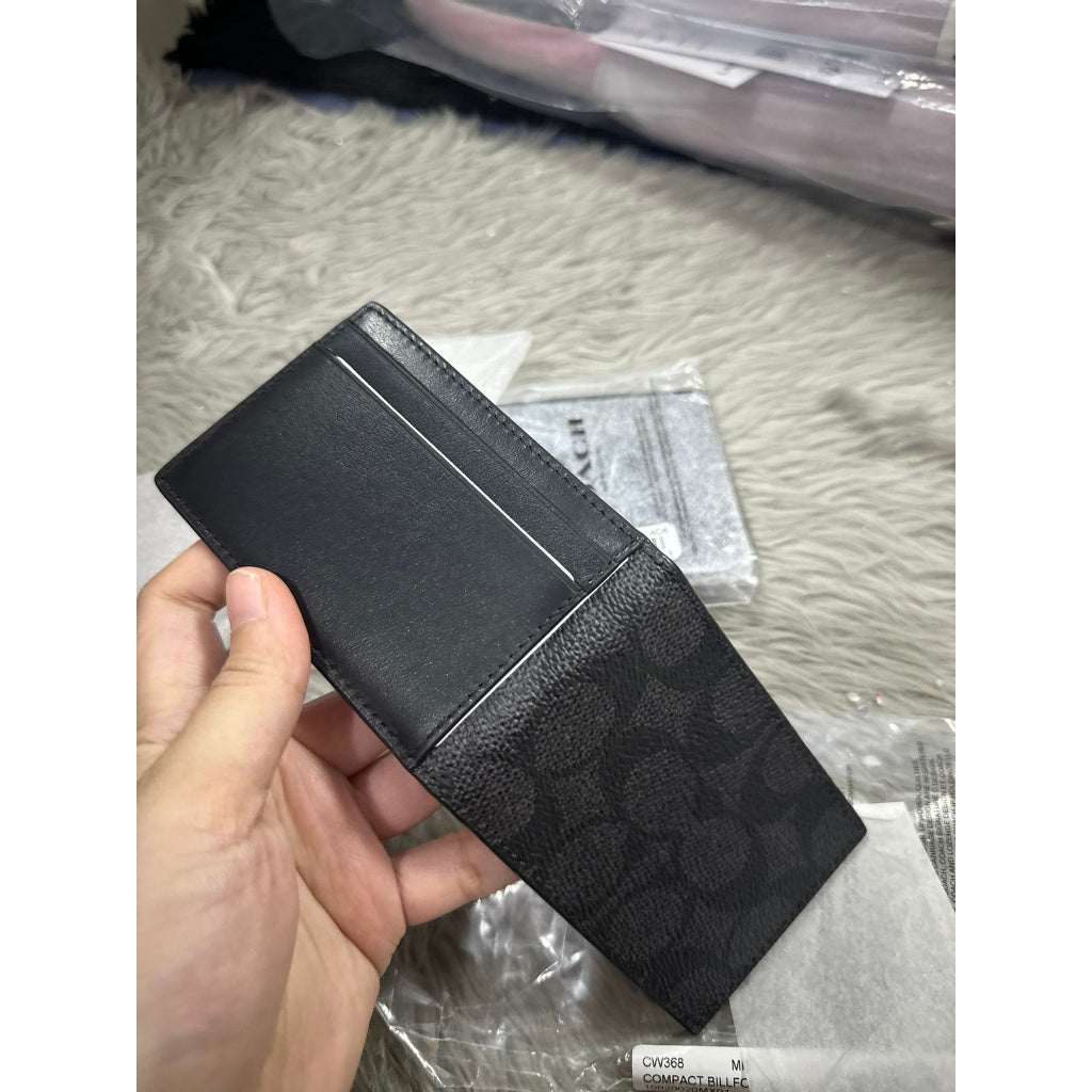 ORIG & IMPORTED CCH Compact Small Slim Bifold Men's Wallet Black