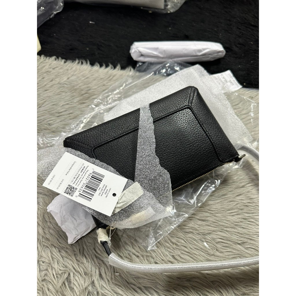 ORIG & IMPORTED KS Lena Convertible Wristlet Small Shoulder Bag Black Brown