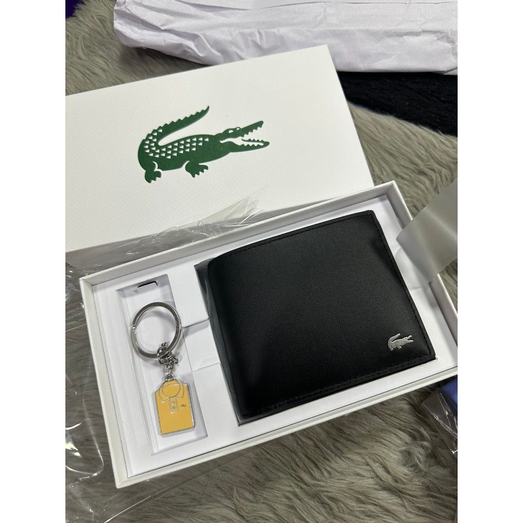 ORIG & IMPORTED LCT Men's Coin Wallet & Key Chain Gift Set Black