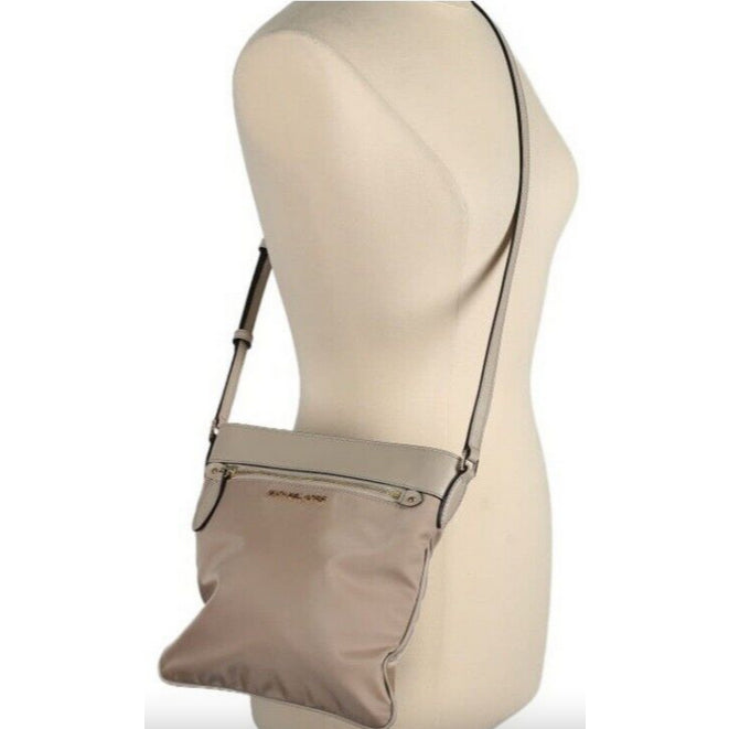 ORIG & IMPORTED MK connie nylon file crossbody slim bag beige