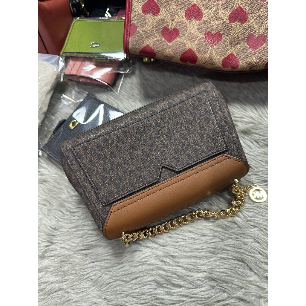 ORIG PRELOVED  MK Lita Small Leather Crossbody Bag Brown