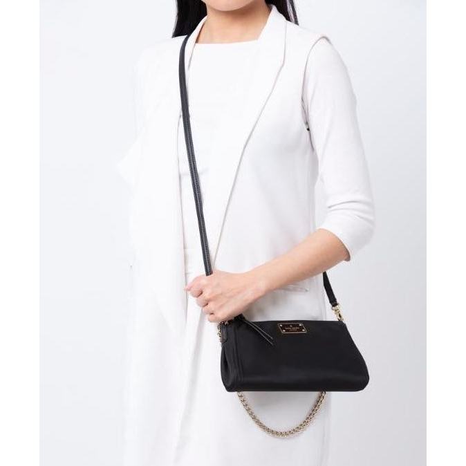 ORIG PRELOVED  KS Wilson Road Jane Small Shoulder Crossbody Nylon Black Bag
