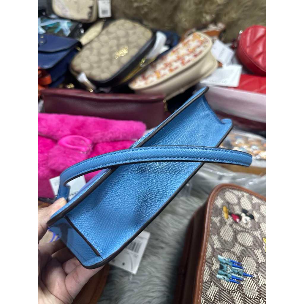 ORIG & IMPORTED CCH Retail Pouch Small Bag With Signature Canvas Interior BLUE