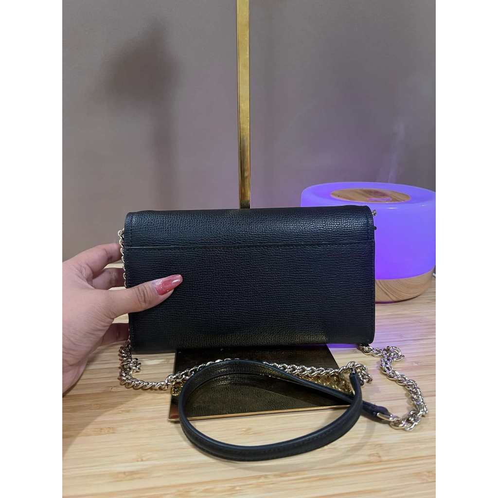 ORIG Preloved KS Cameron Wallet on a Chain Small Phone Bag Black