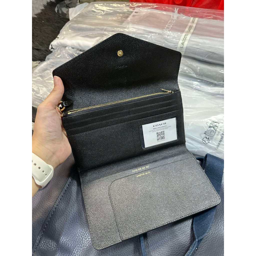 ORIG & IMPORTED CCH Travel Slim Envelope Large Wallet Black