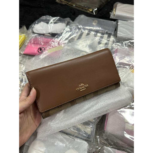 ORIG & IMPORTED CCH Trifold Long Wallet Brown