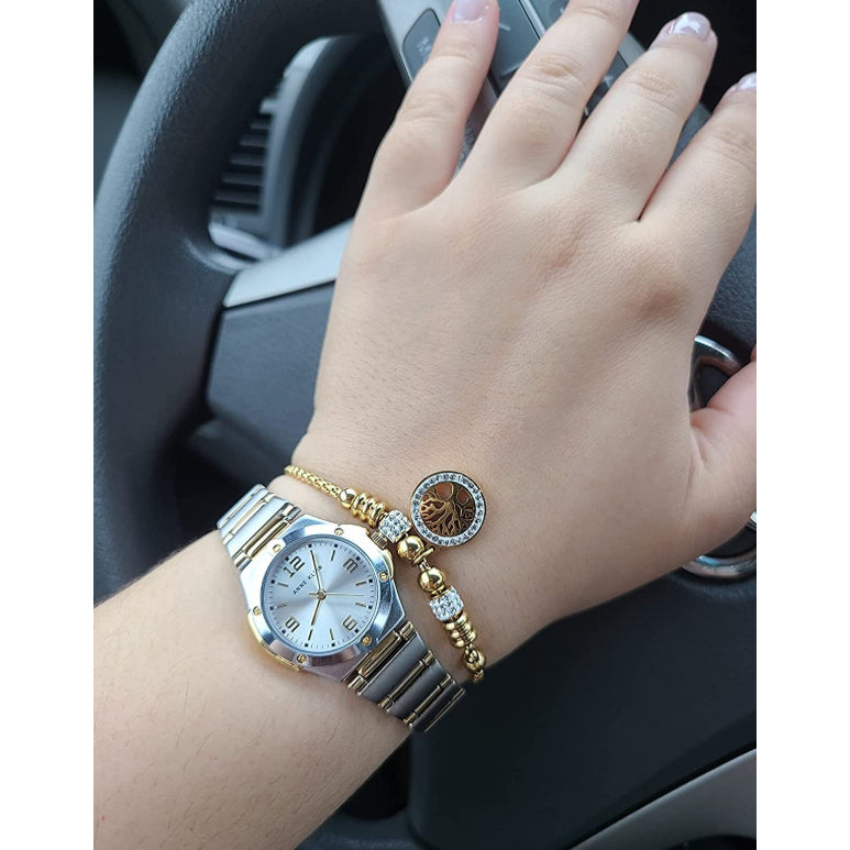 Best Seller! AK Klein Women's Two-Tone Bracelet Watch, 10/8655SVTT