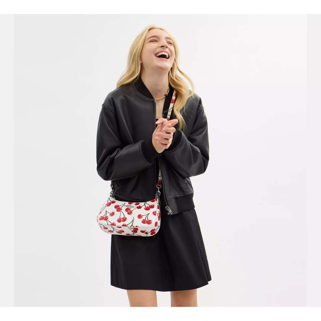 ORIG & IMPORTED CCH Teri Shoulder White Bag With Cherry Print