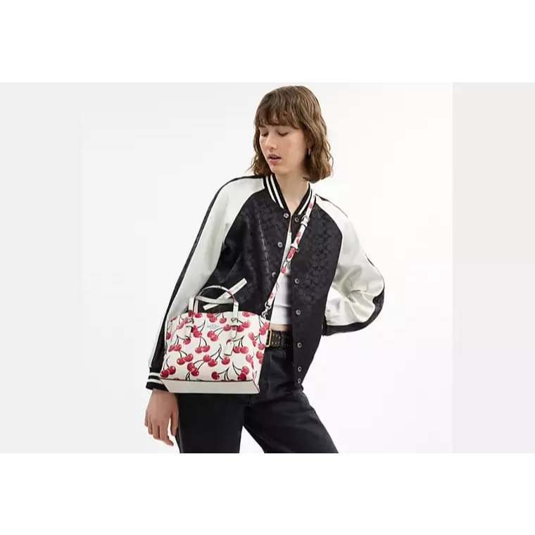 ORIG & IMPORTED C0@CH Mollie Tote Bag 25 With Cherry Print